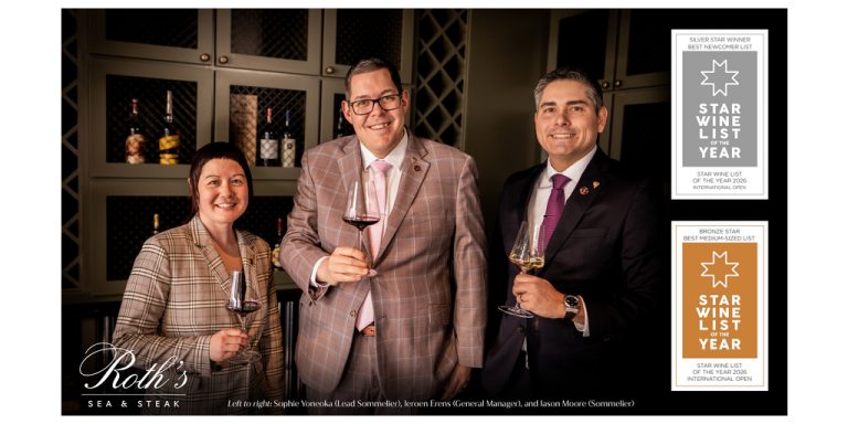 VENU’s Roth’s Sea & Steak Recognized Among the Best Wine Programs in The Americas
